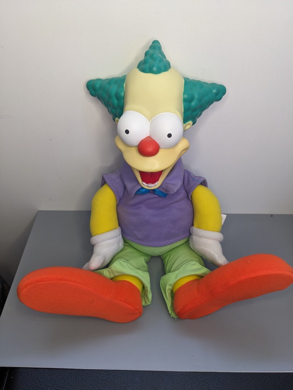 Vintage Krusty The Clown Large Talking Pull String Figure 13" Simpsons Toy 2001